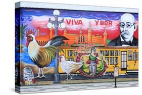 Mural by Chico in Ybor City Historic District-Richard Cummins-Stretched Canvas