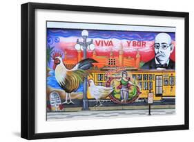 Mural by Chico in Ybor City Historic District-Richard Cummins-Framed Photographic Print