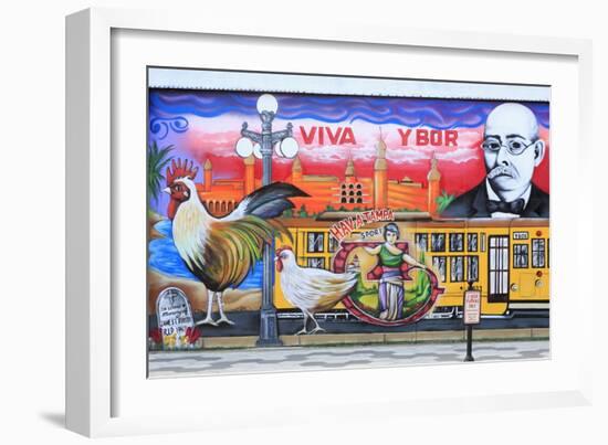 Mural by Chico in Ybor City Historic District-Richard Cummins-Framed Photographic Print