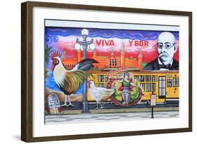 Mural by Chico in Ybor City Historic District-Richard Cummins-Framed Photographic Print