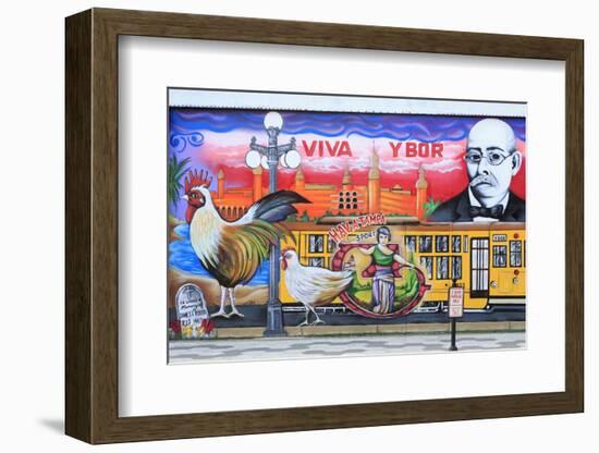 Mural by Chico in Ybor City Historic District-Richard Cummins-Framed Photographic Print