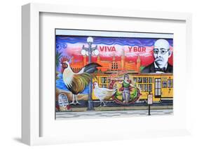 Mural by Chico in Ybor City Historic District-Richard Cummins-Framed Photographic Print