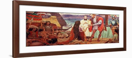 Mural Depicting Ferdinand Magellan-null-Framed Giclee Print