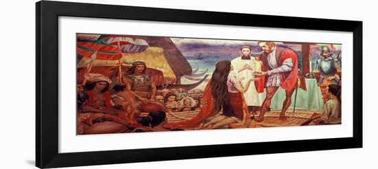 Mural Depicting Ferdinand Magellan-null-Framed Giclee Print