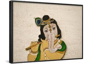 Mural Depicting Ganesha, a Hindu Deity, Inside City Palace, Udaipur, Rajasthan, India-Keren Su-Framed Photographic Print