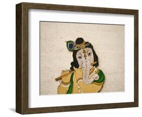 Mural Depicting Ganesha, a Hindu Deity, Inside City Palace, Udaipur, Rajasthan, India-Keren Su-Framed Photographic Print