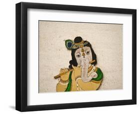 Mural Depicting Ganesha, a Hindu Deity, Inside City Palace, Udaipur, Rajasthan, India-Keren Su-Framed Photographic Print