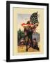 Mural Flag Marines-null-Framed Giclee Print