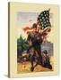 Mural Flag Marines-null-Stretched Canvas