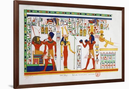 Mural from El-Kab, Egypt, 1841-Nestor l'Hote-Framed Giclee Print