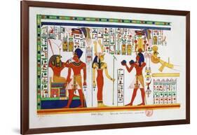 Mural from El-Kab, Egypt, 1841-Nestor l'Hote-Framed Giclee Print