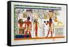 Mural from El-Kab, Egypt, 1841-Nestor l'Hote-Framed Stretched Canvas