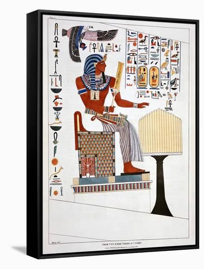 Mural from the Kings Tombs in Thebes, 1820-Giovanni Battista Belzoni-Framed Stretched Canvas