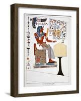 Mural from the Kings Tombs in Thebes, 1820-Giovanni Battista Belzoni-Framed Giclee Print