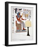 Mural from the Kings Tombs in Thebes, 1820-Giovanni Battista Belzoni-Framed Giclee Print