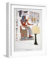 Mural from the Kings Tombs in Thebes, 1820-Giovanni Battista Belzoni-Framed Giclee Print