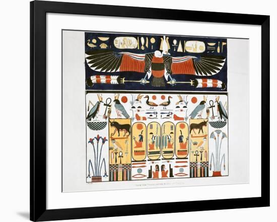 Mural from the Tombs of the Kings at Thebes, 1820-Giovanni Battista Belzoni-Framed Giclee Print