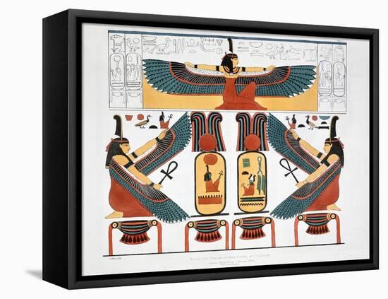 Mural from the Tombs of the Kings at Thebes, 1820-Charles Joseph Hullmandel-Framed Stretched Canvas