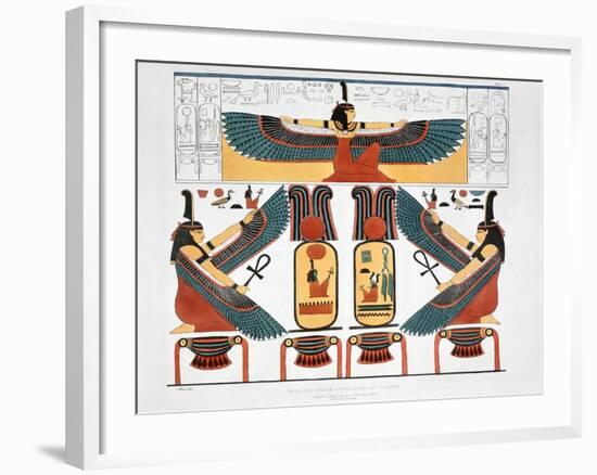 Mural from the Tombs of the Kings at Thebes, 1820-Charles Joseph Hullmandel-Framed Giclee Print
