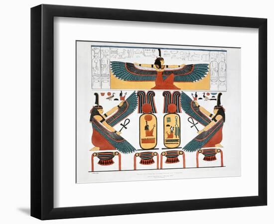 Mural from the Tombs of the Kings at Thebes, 1820-Charles Joseph Hullmandel-Framed Giclee Print