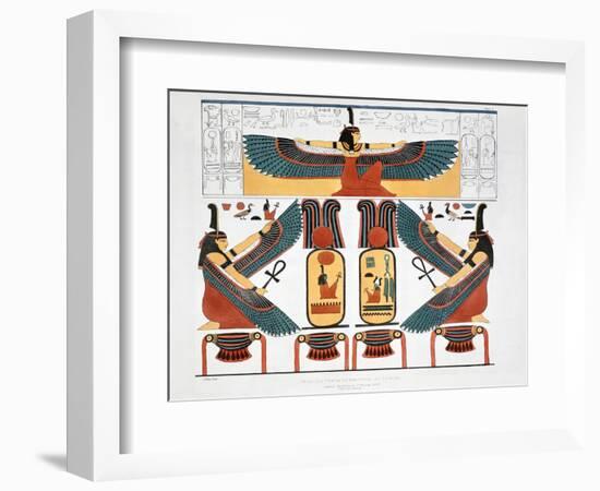 Mural from the Tombs of the Kings at Thebes, 1820-Charles Joseph Hullmandel-Framed Giclee Print