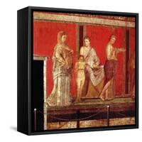 Mural from the Villa of the Mysteries, Pompeii-null-Framed Stretched Canvas