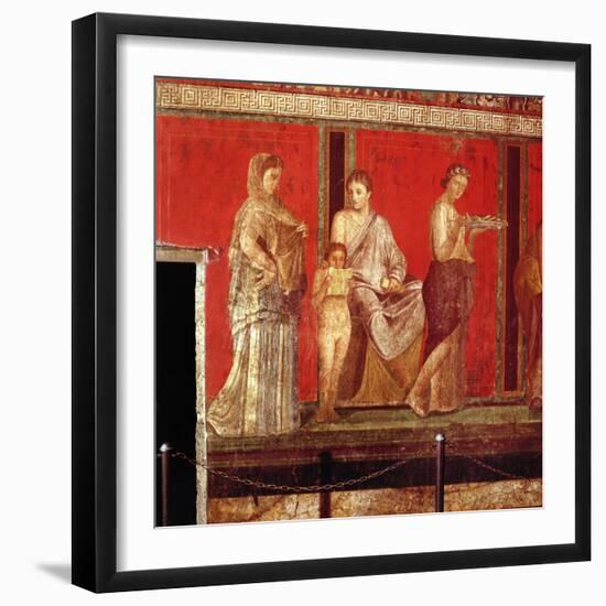 Mural from the Villa of the Mysteries, Pompeii-null-Framed Giclee Print