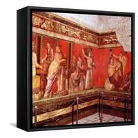 Mural from the Villa of the Mysteries, Pompeii-null-Framed Stretched Canvas