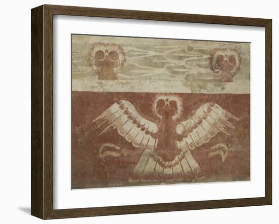 Mural in the Palace of Tetitla, Believed to Represent An Eagle, Arch. Zone of Teotihuacan, Mexico-Richard Maschmeyer-Framed Photographic Print