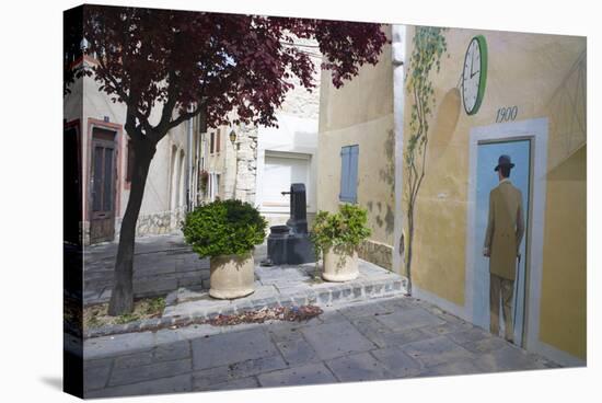 Mural in the Town of Sigean, Languedoc-Roussillon, France-Rob Cousins-Stretched Canvas