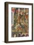 Mural inside Church of Debre Birhan Selassie, Trinity and Mountain Light, Gondar, Ethiopia-Keren Su-Framed Photographic Print