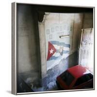 Mural of Camilo Cienfuegos on the Wall of an Apartment Building, Havana, Cuba-Lee Frost-Framed Photographic Print