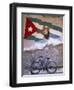 Mural of Camilo Cienfuergos on Wall Above a Bicycle, Havana, Cuba, West Indies, Central America-Lee Frost-Framed Photographic Print