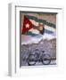 Mural of Camilo Cienfuergos on Wall Above a Bicycle, Havana, Cuba, West Indies, Central America-Lee Frost-Framed Photographic Print