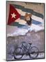 Mural of Camilo Cienfuergos on Wall Above a Bicycle, Havana, Cuba, West Indies, Central America-Lee Frost-Mounted Photographic Print