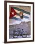 Mural of Camilo Cienfuergos on Wall Above a Bicycle, Havana, Cuba, West Indies, Central America-Lee Frost-Framed Photographic Print