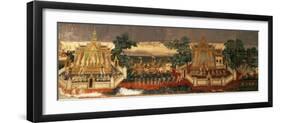 Mural of the Ramayana on Wall of the Royal Palace, Phnom Penh, Cambodia, Southeast Asia-Gavin Hellier-Framed Photographic Print