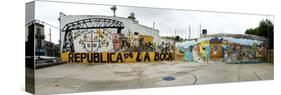 Mural Painted at Basketball Court, La Boca, Buenos Aires, Argentina-null-Stretched Canvas