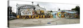 Mural Painted at Basketball Court, La Boca, Buenos Aires, Argentina-null-Stretched Canvas