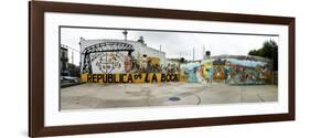 Mural Painted at Basketball Court, La Boca, Buenos Aires, Argentina-null-Framed Photographic Print