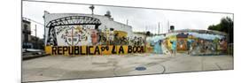 Mural Painted at Basketball Court, La Boca, Buenos Aires, Argentina-null-Mounted Photographic Print