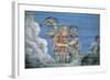 Mural Painted on a Wooden Wall, Ethnographic Open-Air Museum, Riga, Latvia-null-Framed Giclee Print