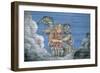 Mural Painted on a Wooden Wall, Ethnographic Open-Air Museum, Riga, Latvia-null-Framed Giclee Print