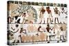 Mural Painting Depicting Scene of Grape Picking and Wine Production, from New Kingdom-null-Stretched Canvas