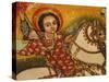 Mural Painting in the Church of Narga Selassie,Dek Island on Lake Tana, Ethiopia, Africa-J P De Manne-Stretched Canvas