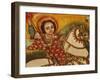 Mural Painting in the Church of Narga Selassie,Dek Island on Lake Tana, Ethiopia, Africa-J P De Manne-Framed Photographic Print