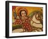 Mural Painting in the Church of Narga Selassie,Dek Island on Lake Tana, Ethiopia, Africa-J P De Manne-Framed Photographic Print