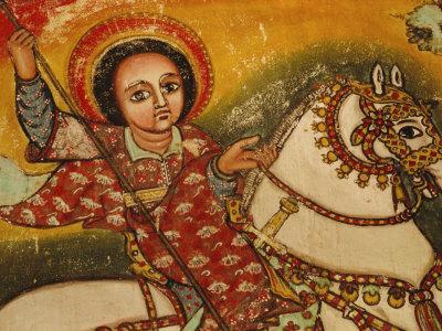 Mural Painting in the Church of Narga Selassie,Dek Island on Lake Tana,  Ethiopia, Africa' Photographic Print - J P De Manne | AllPosters.com