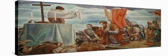 Mural Showing Ferdinand Magellan-null-Stretched Canvas