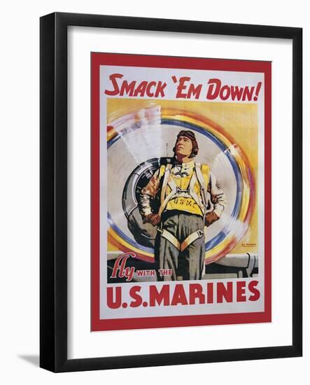 Mural Smackdown Marines-null-Framed Giclee Print